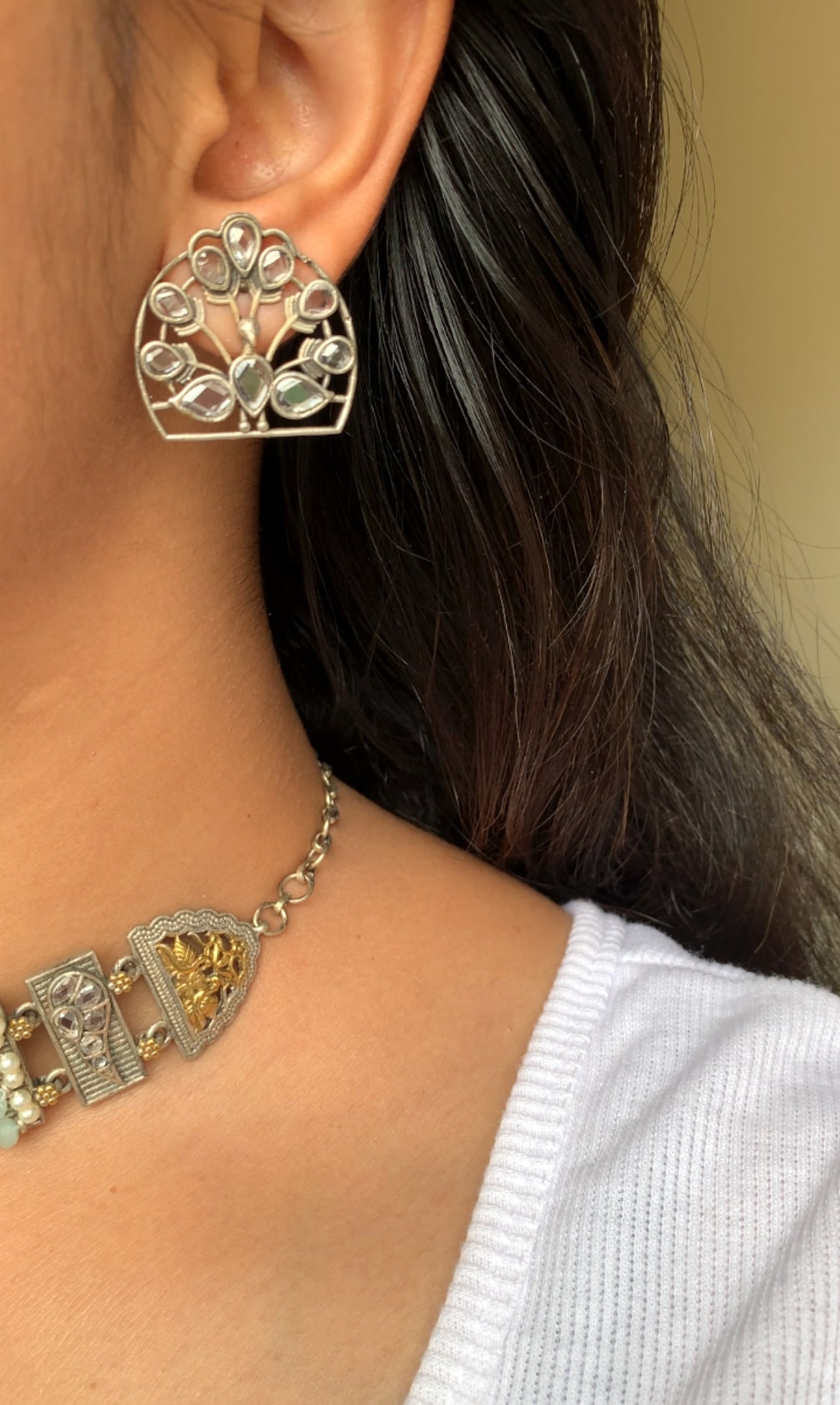Peacock choker set