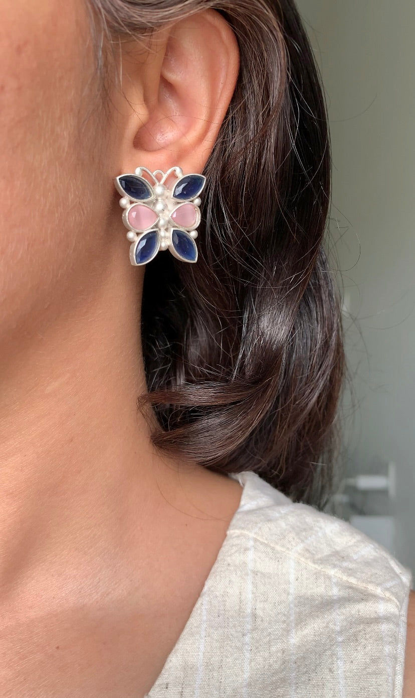 Butterfly stud earrings