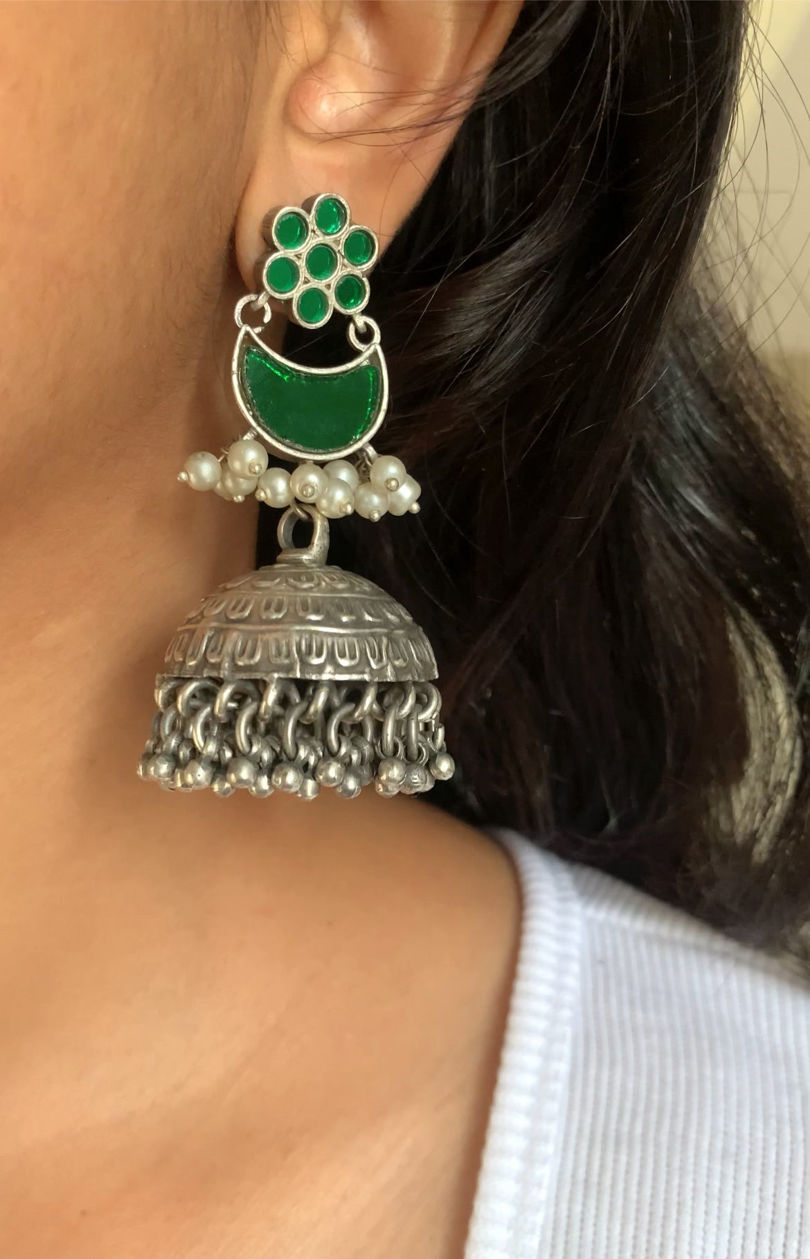 Navya glass earrings