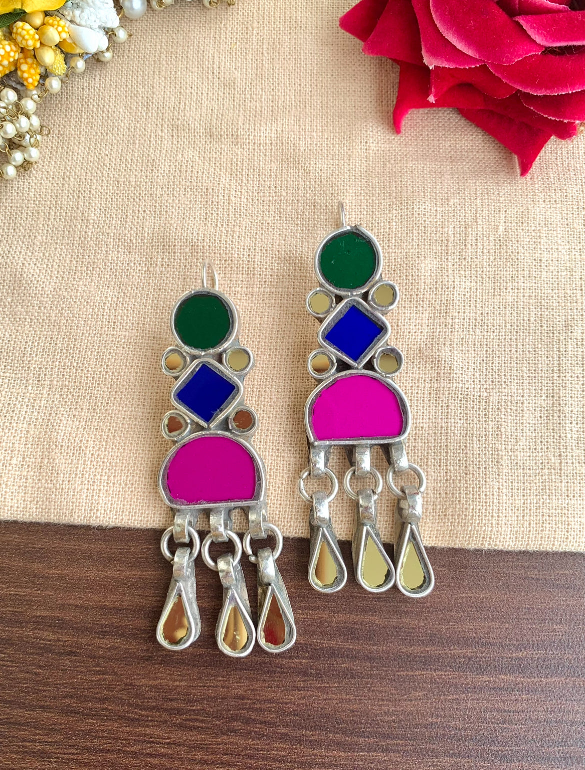 Bhavya glass earrings