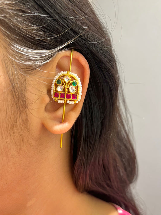 Jharoka needle earcuff