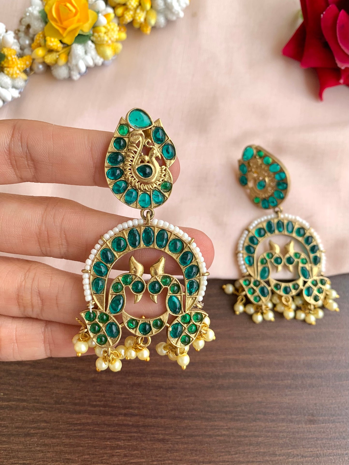 Peacock earring