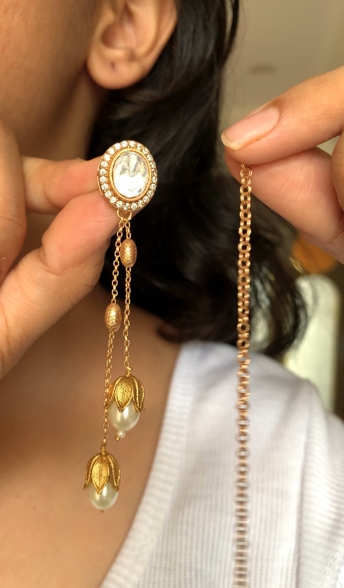 Dalisha polki earring
