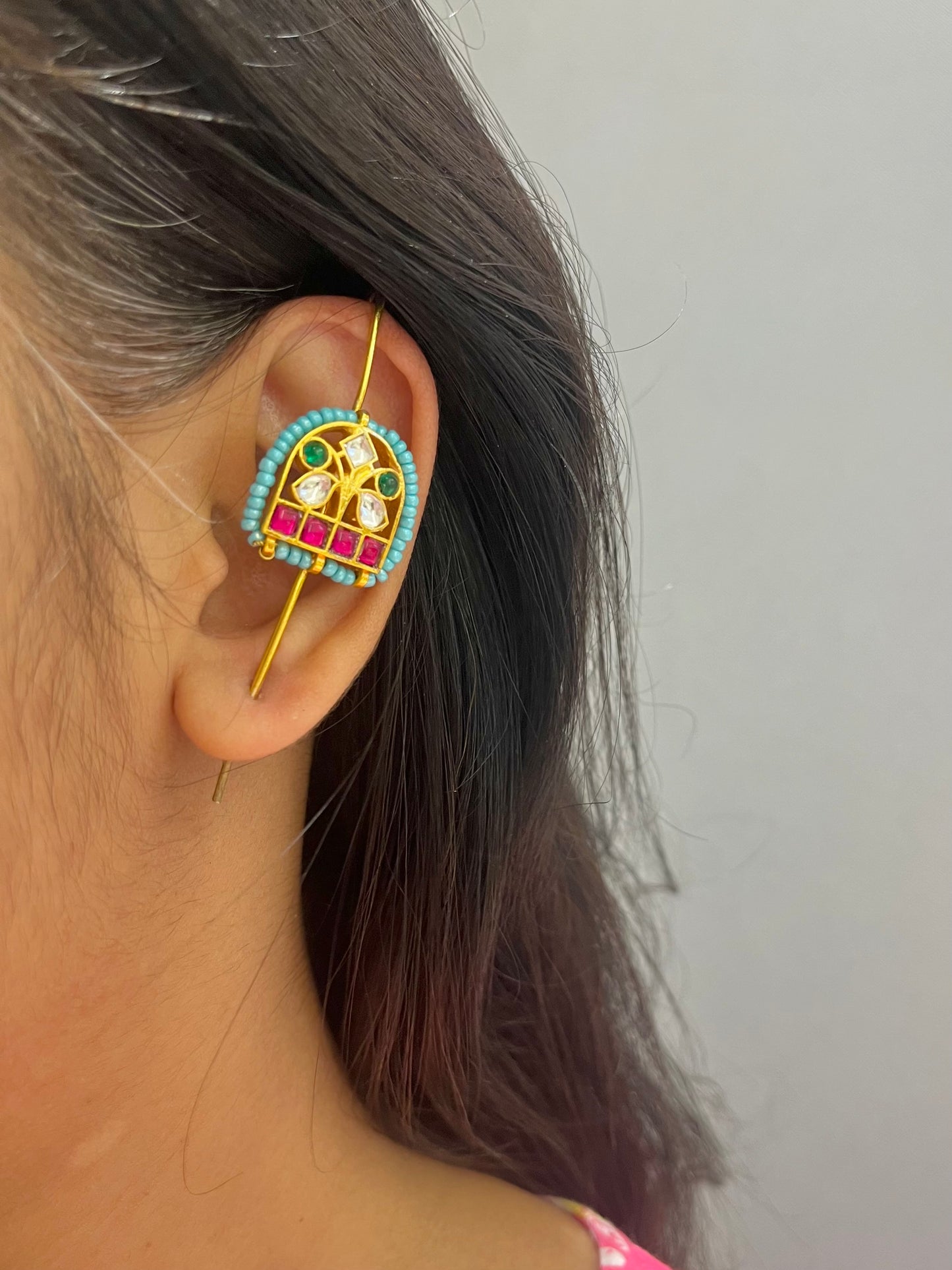 Jharokha needle earcuff