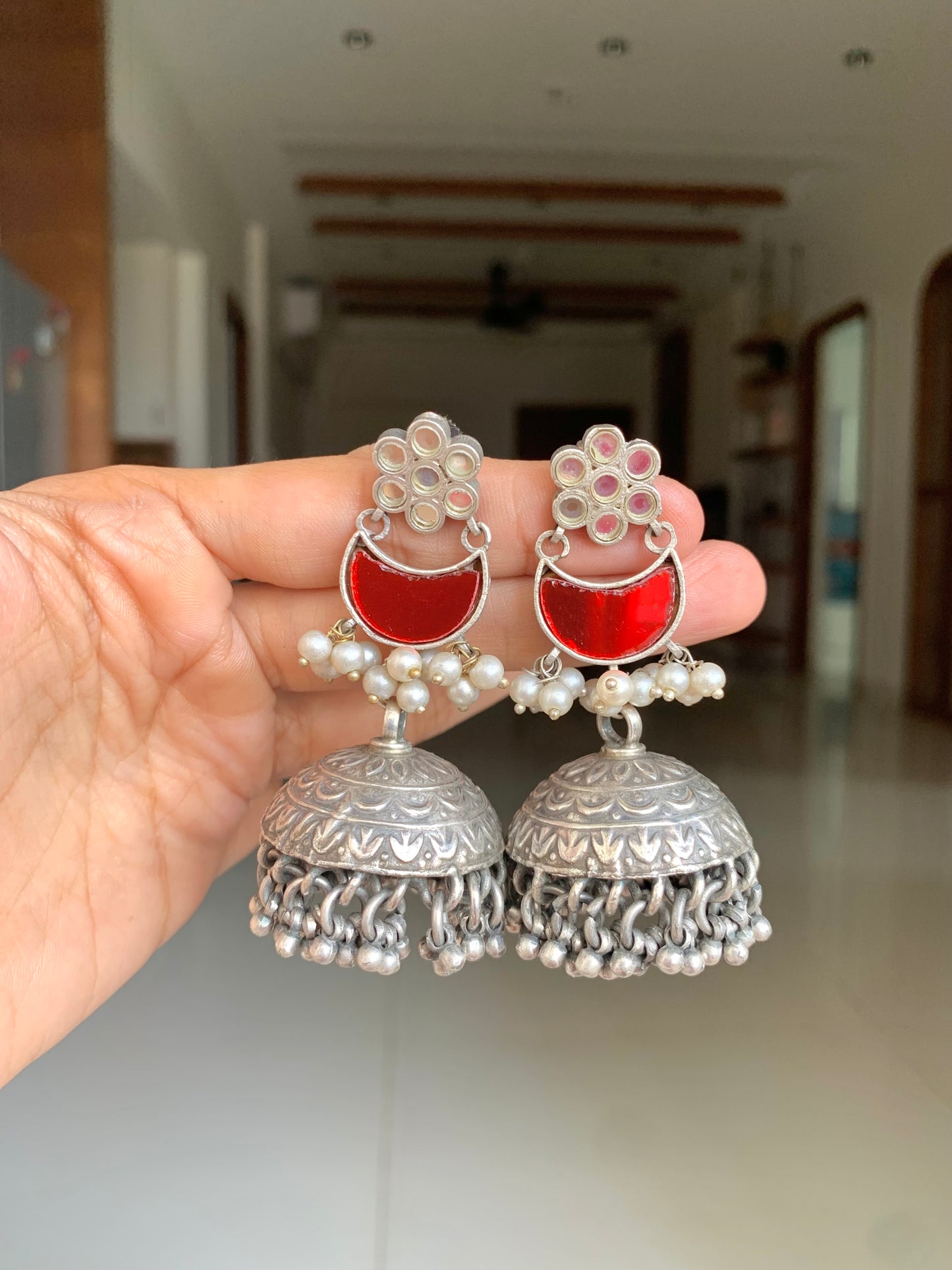 Glass jhumkas